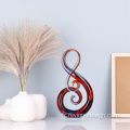 Multicolorrts Glass Music Note Sculptures
